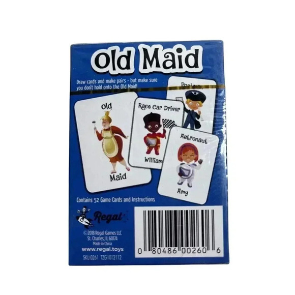 OLD MAID CARD GAME REGAL TOYS BRAND Factory SEALED DECK - Picture 2 of 2